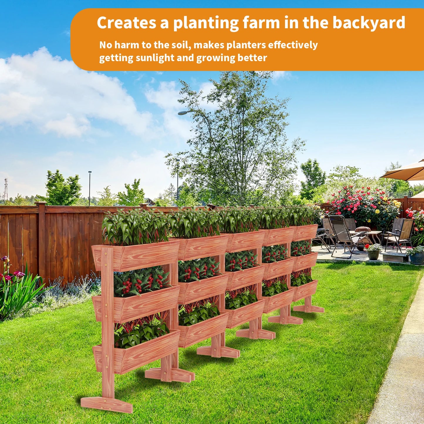 Vertical Raised Planter Box for Gardening