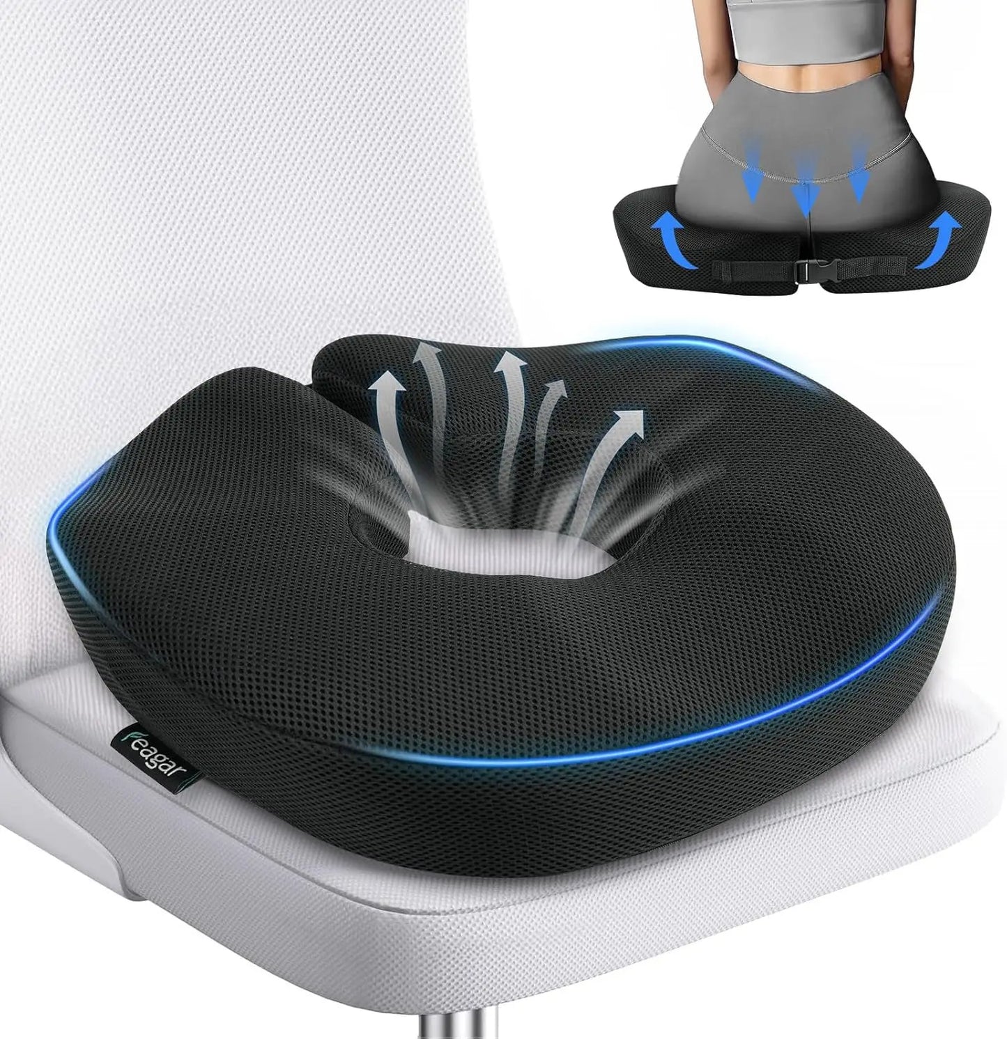 Memory Foam Pillow for Tailbone Pain Relief