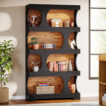 Modern Asymmetrical Bookshelf Freestanding Display Shelf