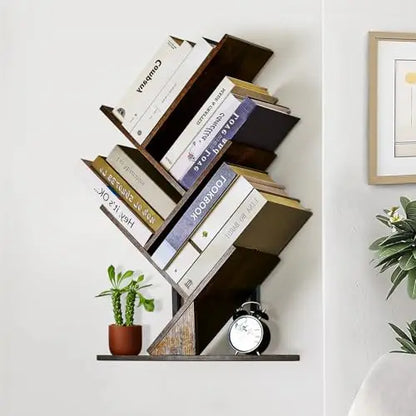 Five Tier Tree Wall Floating Bookshelf