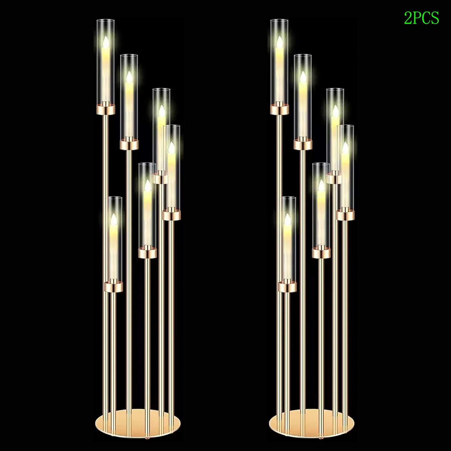 2PCS 46"Tall Floor Candlestick Holder