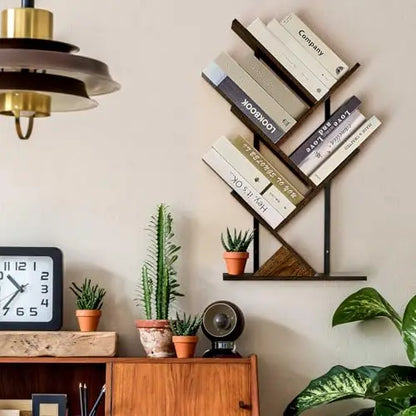 Five Tier Tree Wall Floating Bookshelf