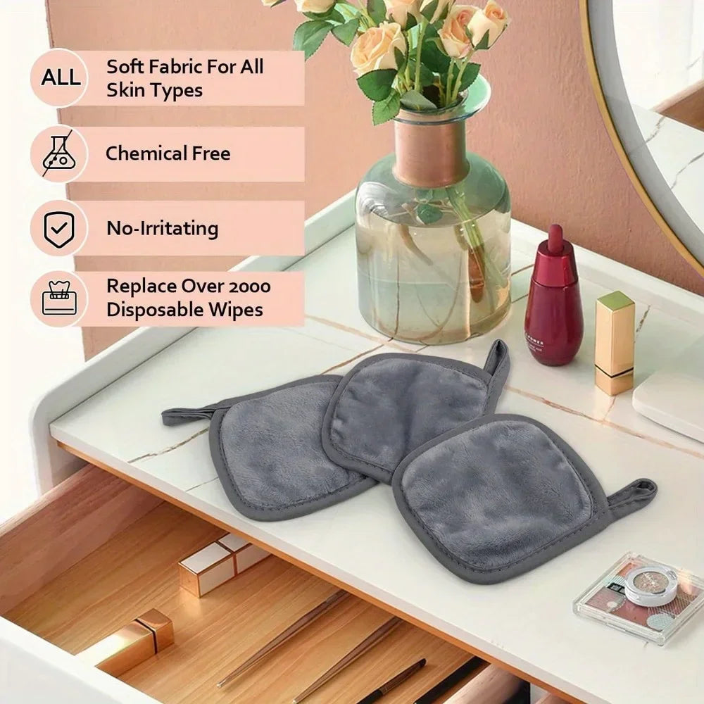 12PCS Reusable Pads Makeup Eraser Microfiber
