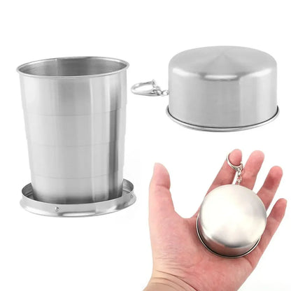 1PC Stainless Steel Folding Cup