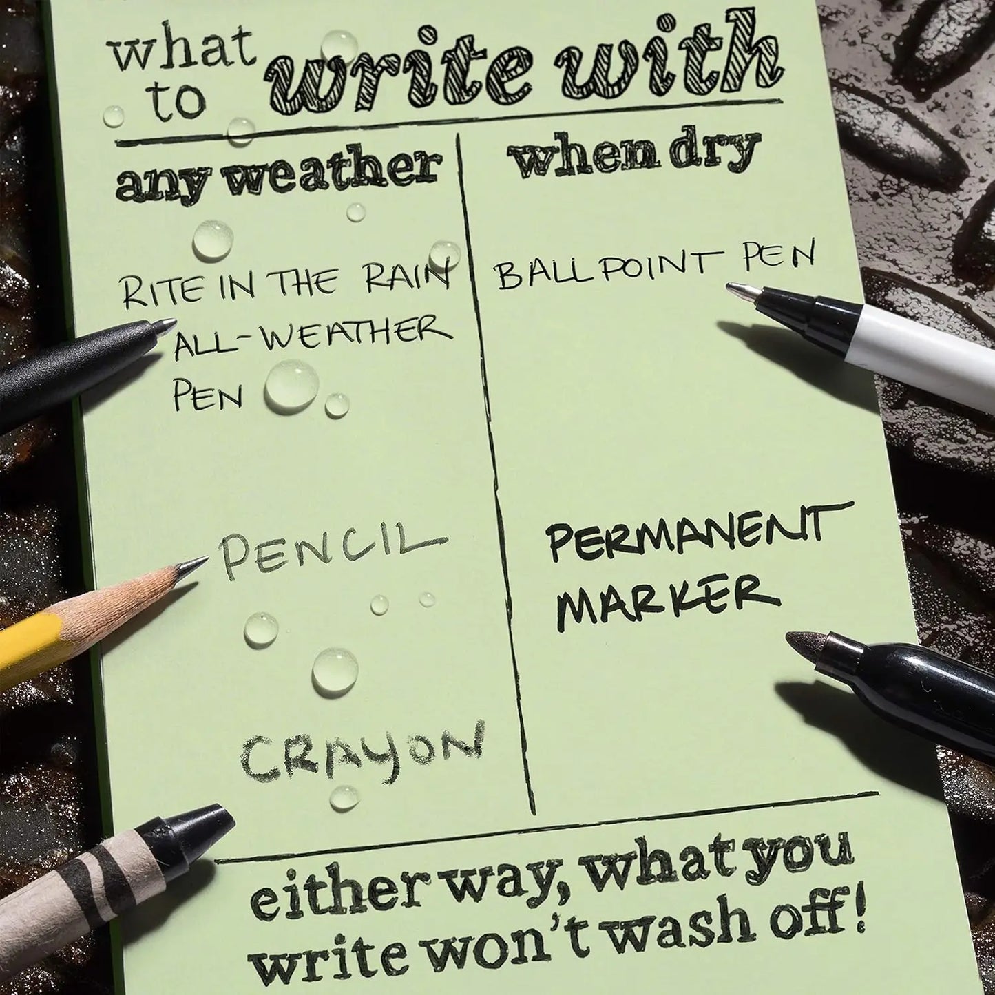 Waterproof Pocket Notebook All-Weather Paper