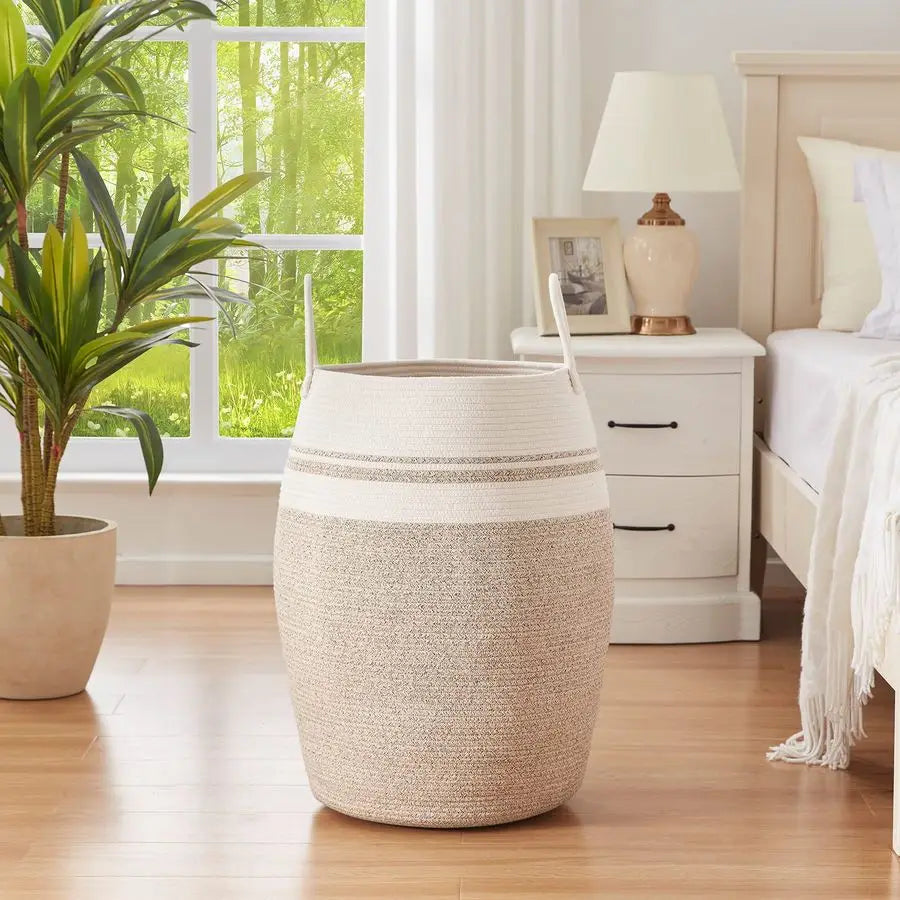 Laundry Hamper Woven Cotton