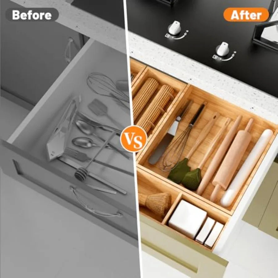 Piece Drawer Divider with Removable Dividers
