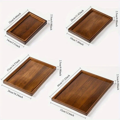 1pc Vintage Bamboo Wood Serving Tray