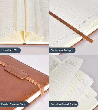 A5 Hardcover Leather Journal Notebook