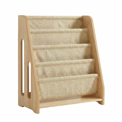 Wooden 5 Tier Bookshelf Modern Style