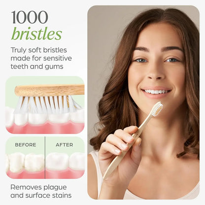 Biodegradable Bamboo Natural Wooden Toothbrush