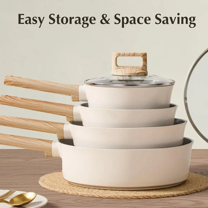 Nonstick Ceramic Cookware Set with Stay-Cool Handles