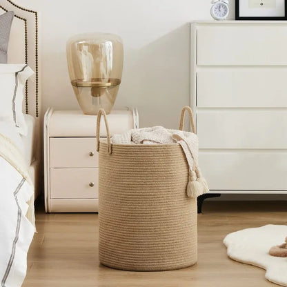 Rope Woven Laundry Hamper Basket