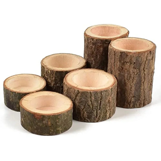Personalized Natural Wooden Votive Tealight Holder