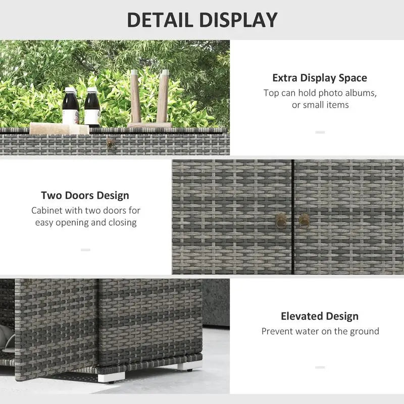 Outdoor Towel Rack and Pool Toy Storage Cabinet