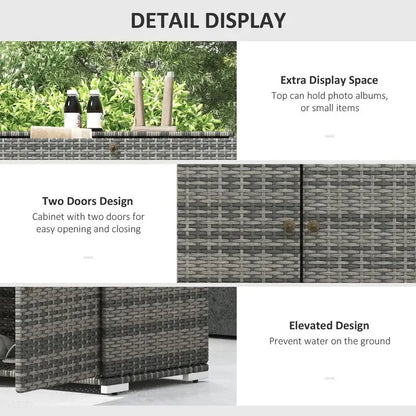 Outdoor Towel Rack and Pool Toy Storage Cabinet