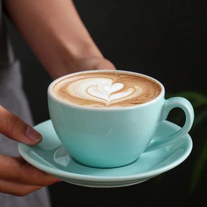 Fashion Ceramic Coffee Cup with Saucer Set