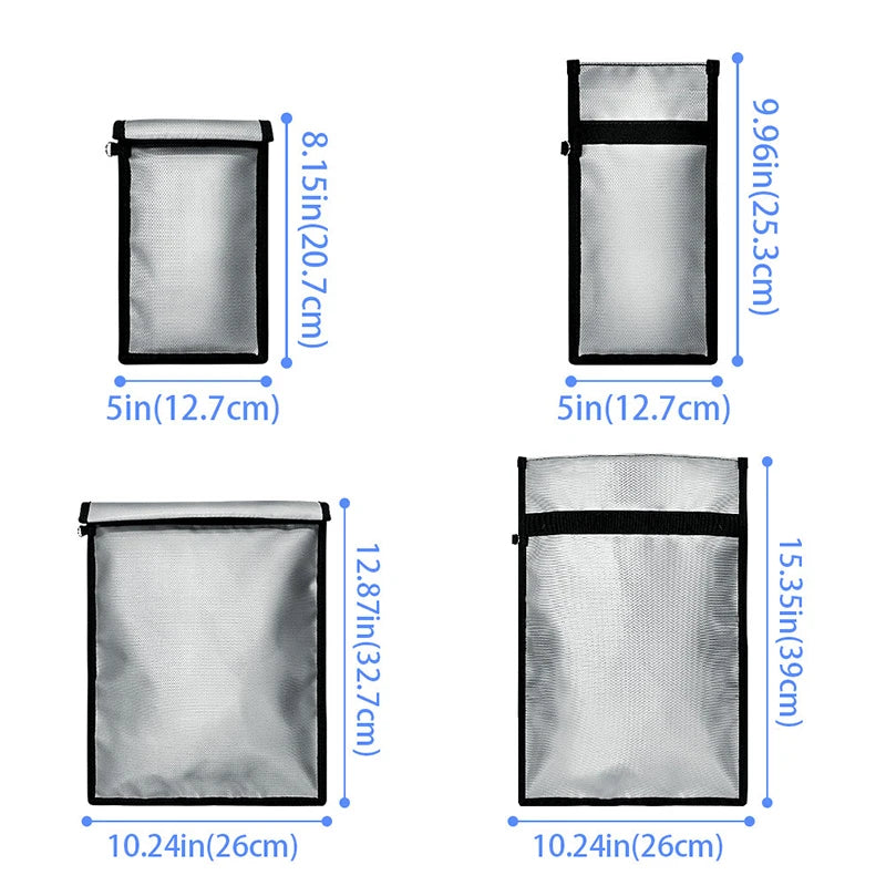 Fireproof Waterproof Faraday Bag Anti-Hacking Pouch