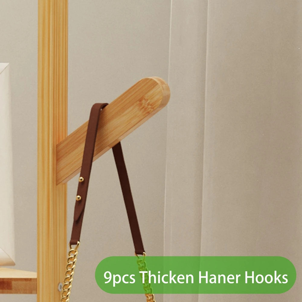 Coat Rack Stand Hooks Shelves Clothes Hanger