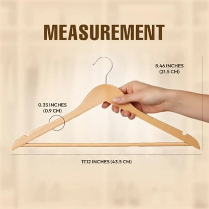 Premium Wooden Hangers 30 Pack