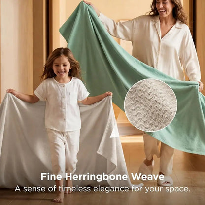 Cotton King Size Cooling Breathable Woven Blanket