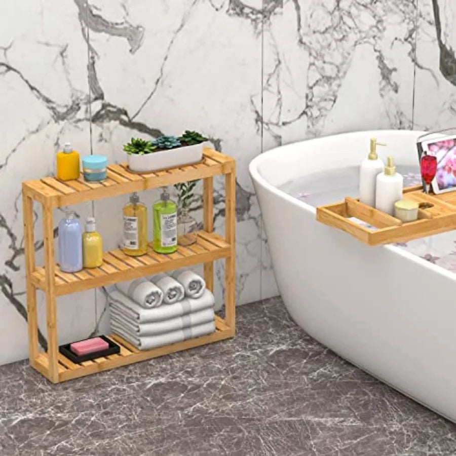 Bathroom Shelf 3-Tier Wall Mount Storage Rack
