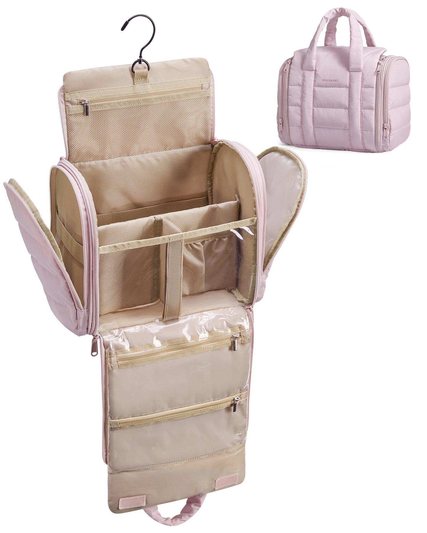 Toiletry Bag for Women with Hanging Hook