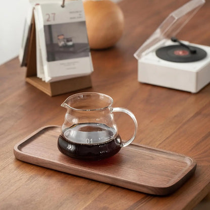 Walnut Wood Serving Tray Set of 2,