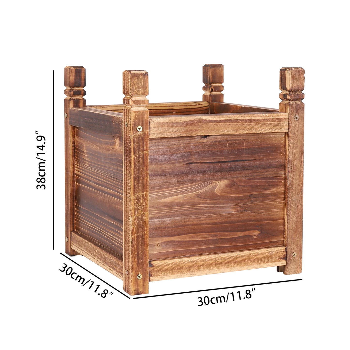 Wooden Raised Flower Bed Indoor Outdoor