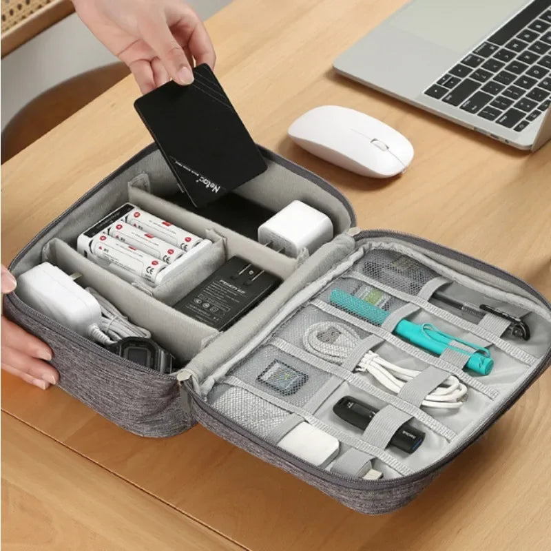 Electronic Accessory Bag Portable Travel Cable Organizer
