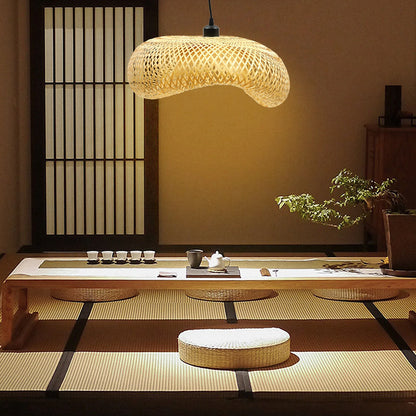 Bamboo Wicker Rattan Hanging Ceiling Lamp