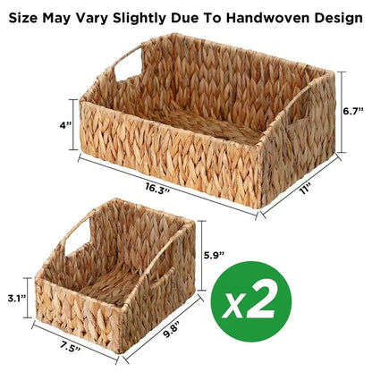 Rattan Storage Baskets Handwoven Wicker Bins