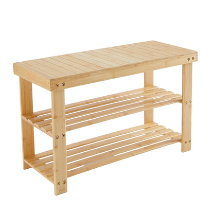 3-Tier Bamboo Shoe Rack Bench