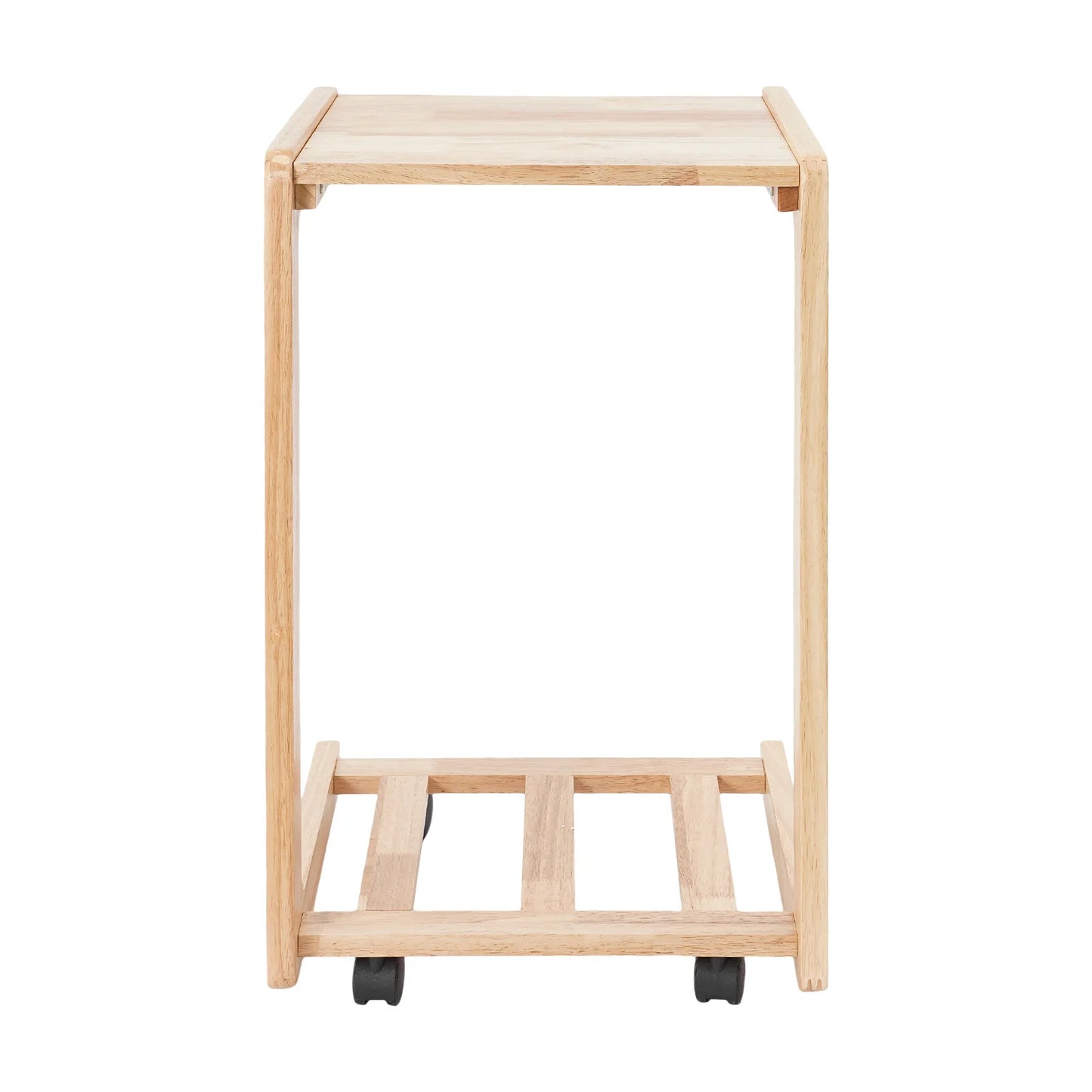 C-Shaped Small Side Table with Wheels