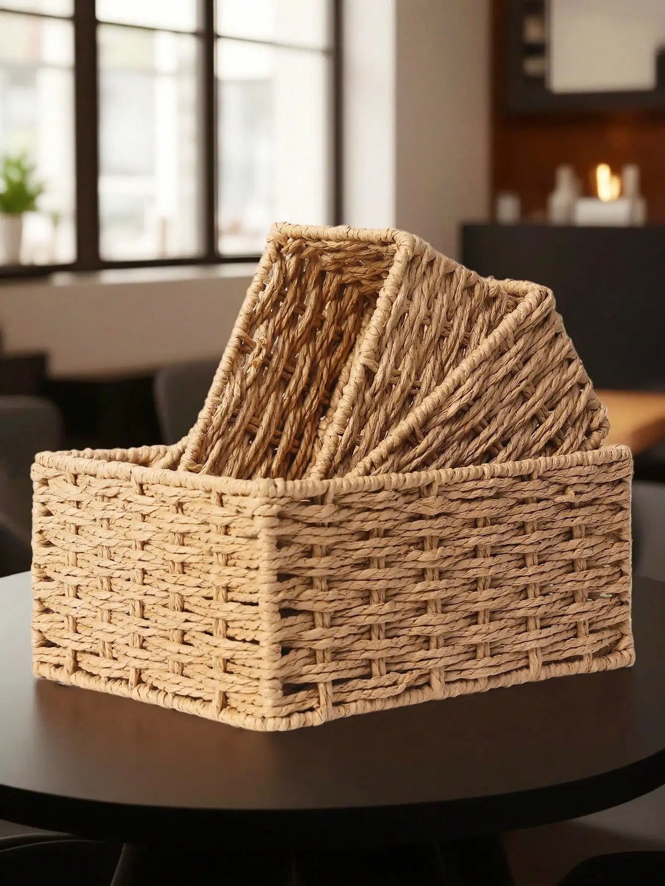 Handmade Rattan Woven Organizer Tray