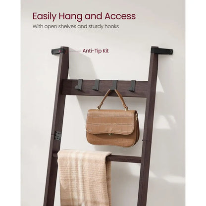 5Tier Ladder Rack for Storage and Decor