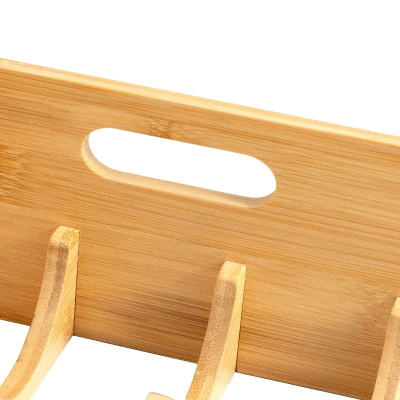 Bamboo Bottle Organizer Kitchen Storage Rack