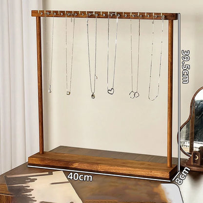 Jewelry Organizer Display Stand Solid Wood