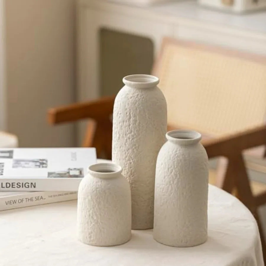 3 Pieces Large Decorative Ceramic Vase Set