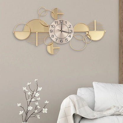 Modern Wall Clock Large Metal Minimalist Decor
