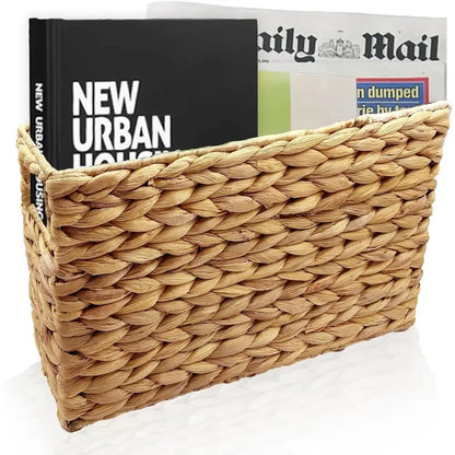 Hand-Woven Magazine Holder Narrow Bin