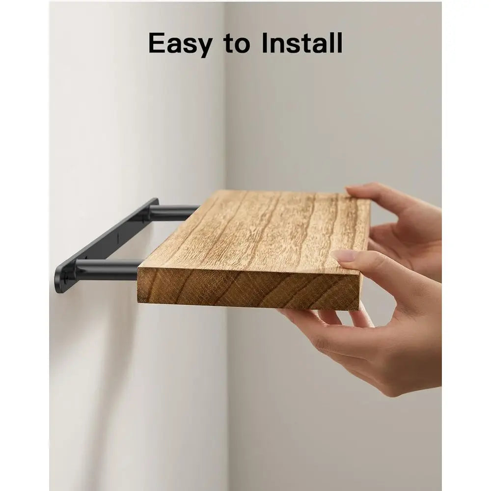 Floating Wood Wall Shelves for Home Office