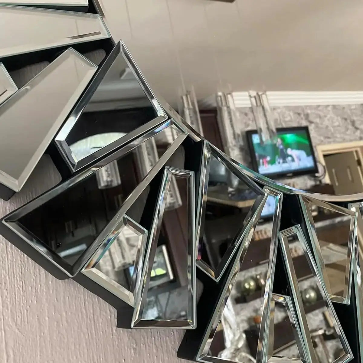 Unique Sunburst Decorative Round  Wall Mirror