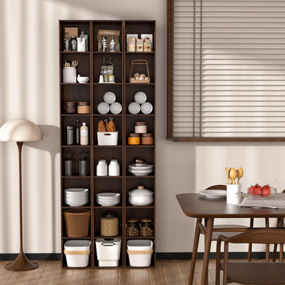 6-Tier Tall Cube Bookshelf Modern Storage Organizer