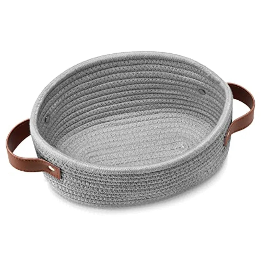 Small Woven Mini Cotton Rope Storage Basket