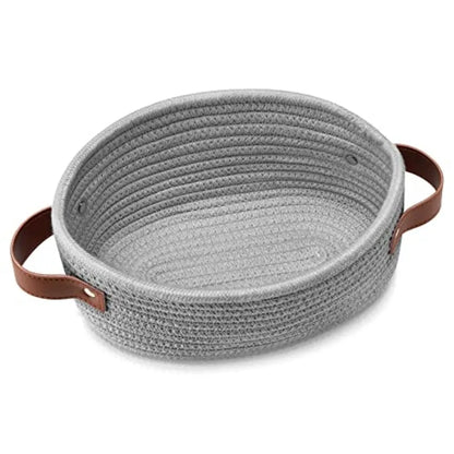 Small Woven Mini Cotton Rope Storage Basket
