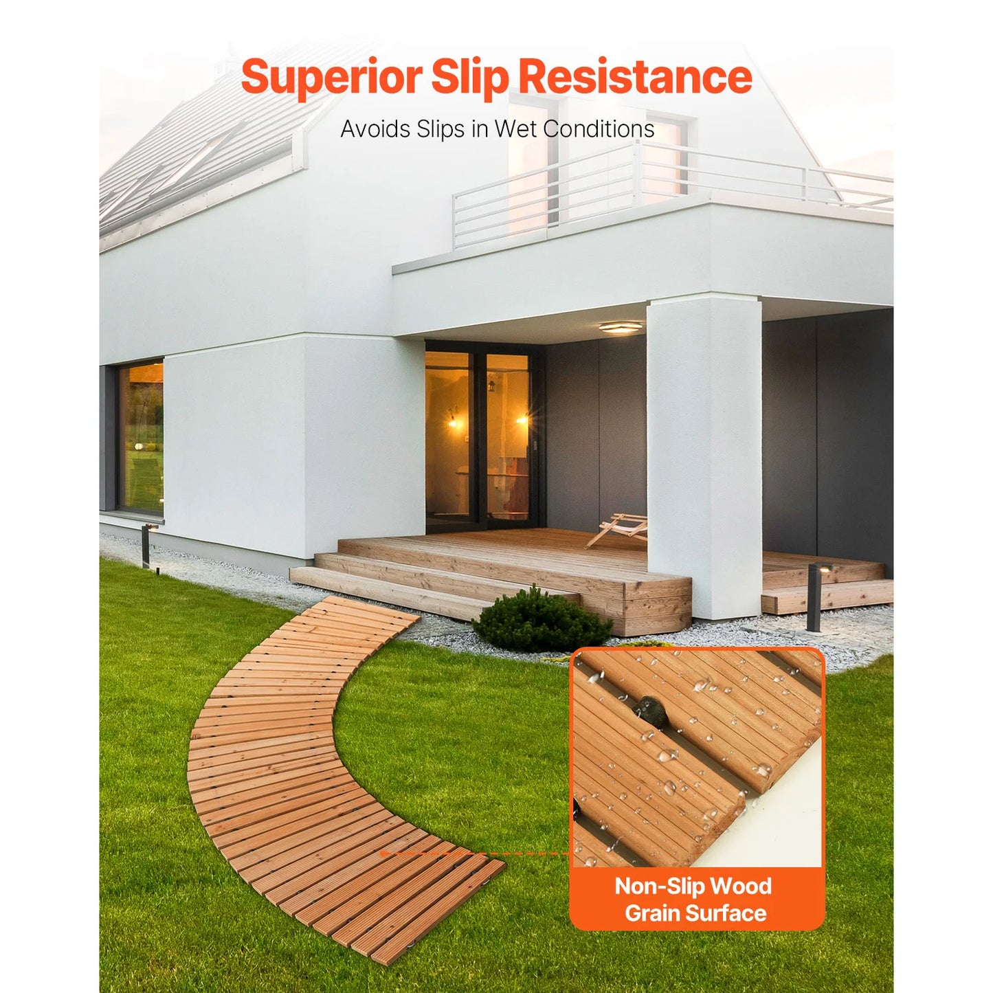 Wooden Walkway Non-Slip Roll Out Garden