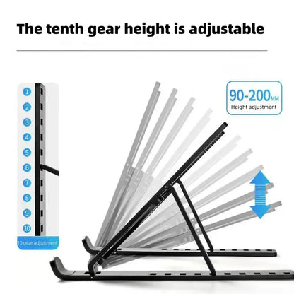 Ten-level Adjustment Foldable Laptop Holder