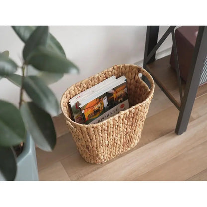 Wicker Waste Basket, Handwoven for Bedroom Bathroom