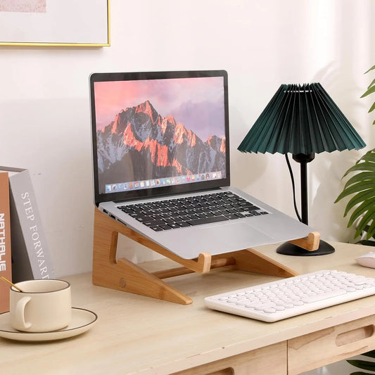 Wooden Laptop Stand Vertical for 13-18.6in